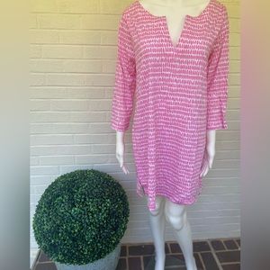 Cute pink 100% cotton 3/4 sleeve dress.